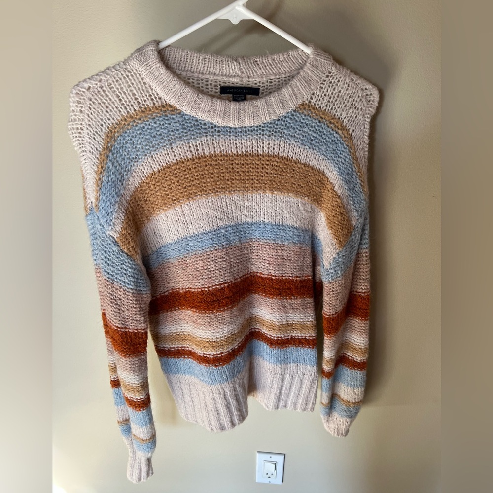 american eagle striped sweater size extra small
